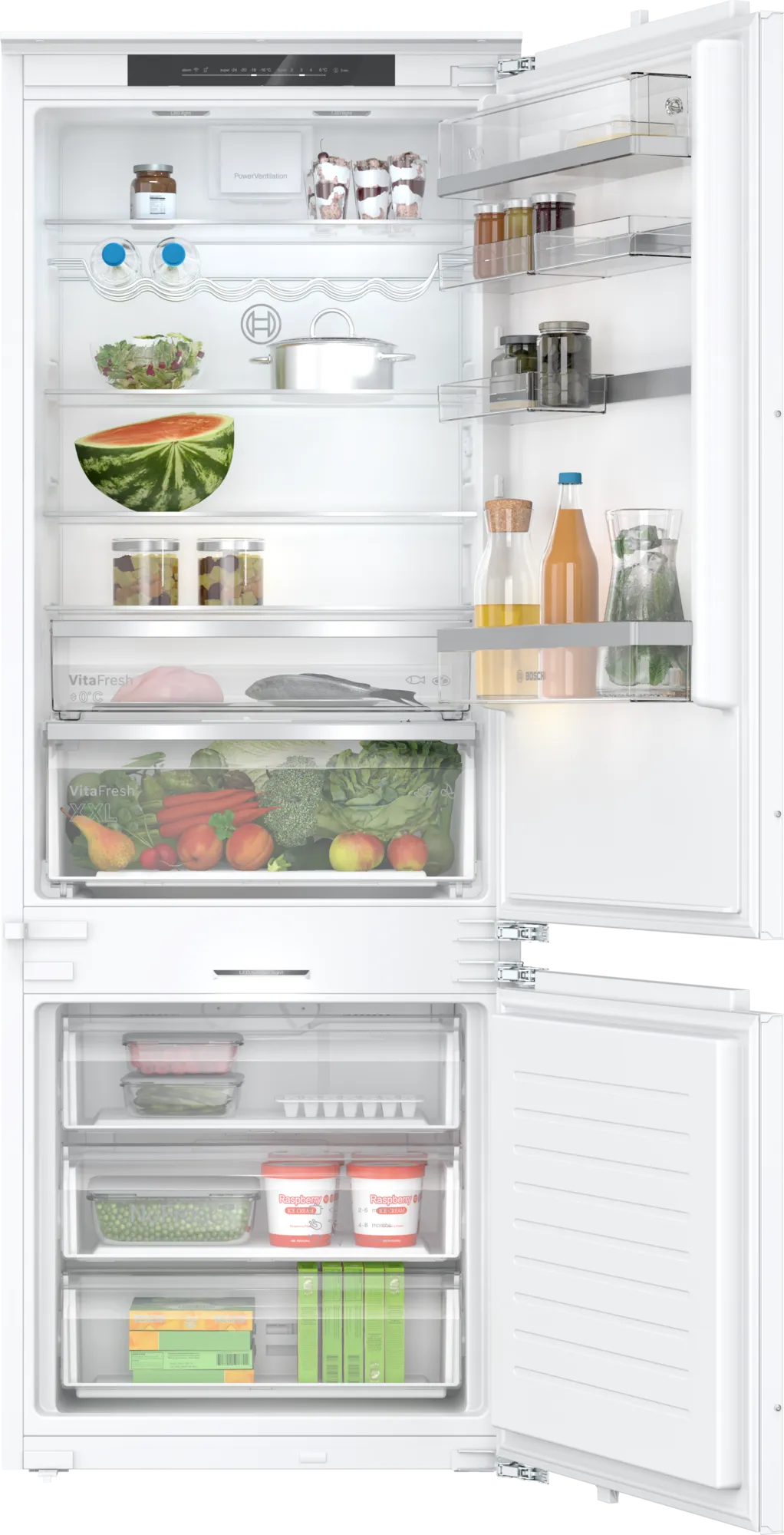 Frigorífico combi integrable Bosch KBN96ADD0, 193.5 x 70.8 x 54.8 cm, No Frost, clase D, 204 kWh año, 33dB, 382 litros, cajón VitaFresh XXL,...